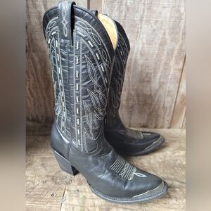 Idyllwind Retro Rock Western Boot Black Womens Size 8B Pull On Rubber Sole